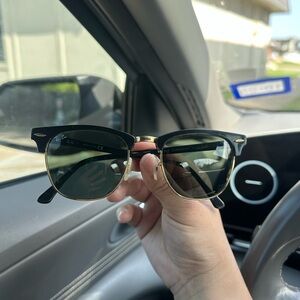 Ray-Ban Black and Gold Sunglasses